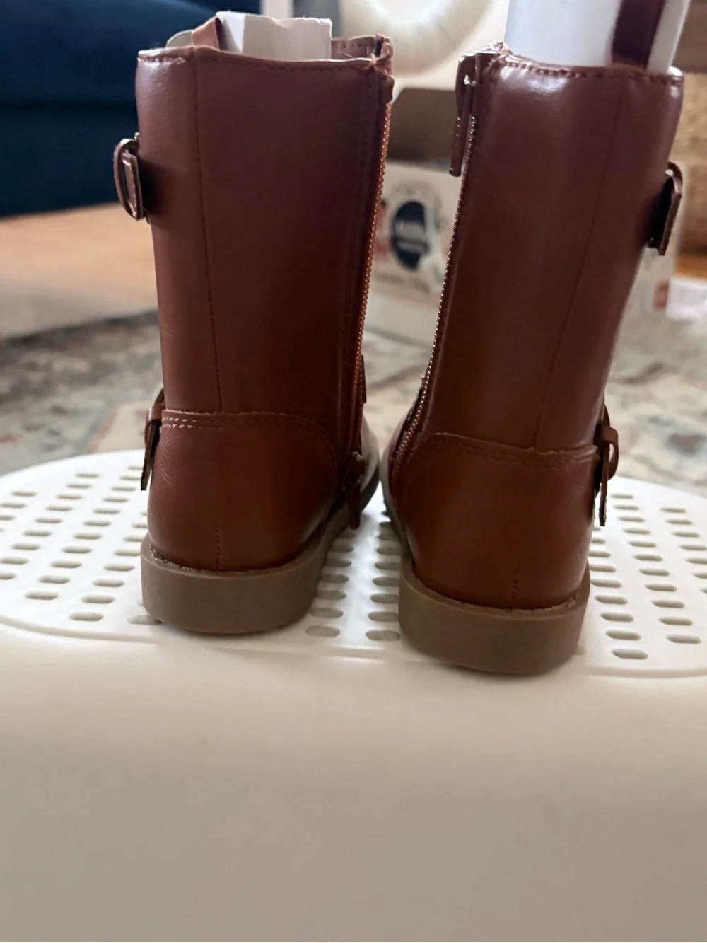 Old Navy Toddler Brown Faux-Leather Buckle Boots